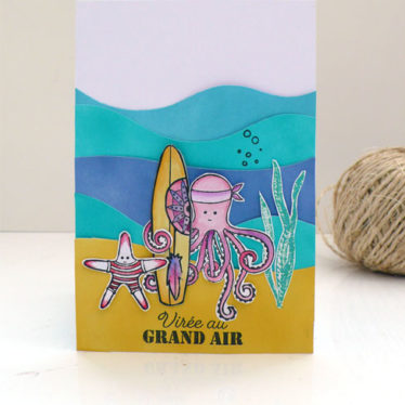 Cartes thème marin pour Sagapo Scrap