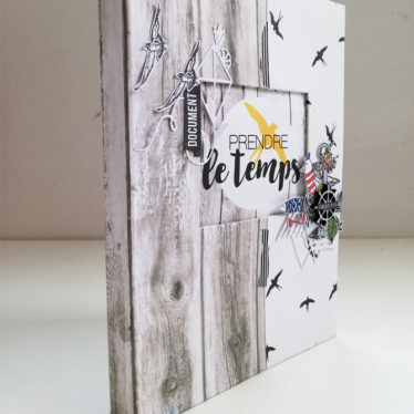 Reliure accordéon, mini album « Prendre le temps »