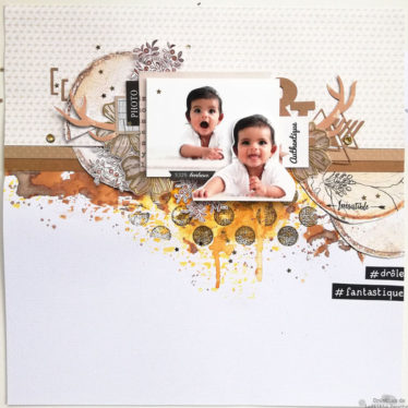 Patouille et Clean, TUTO page de scrap