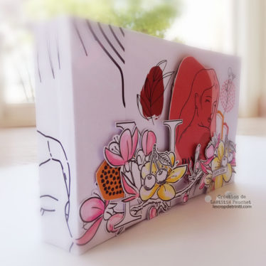 Reliure collée dos à dos : mini-album BOHO