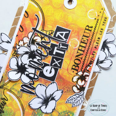 Tag scrap Moment Extra pour Comptoir du Scrap