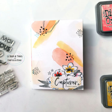 Reliure fil : mini-album coloré exotique