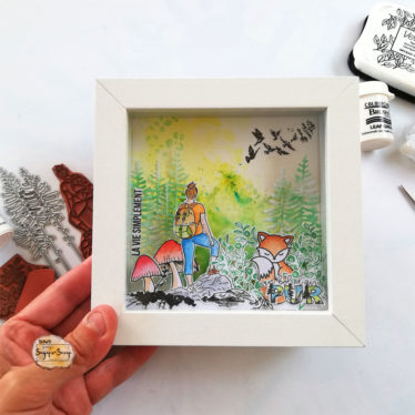 Cadre 3D thème randonnée pour Sagapo Scrap